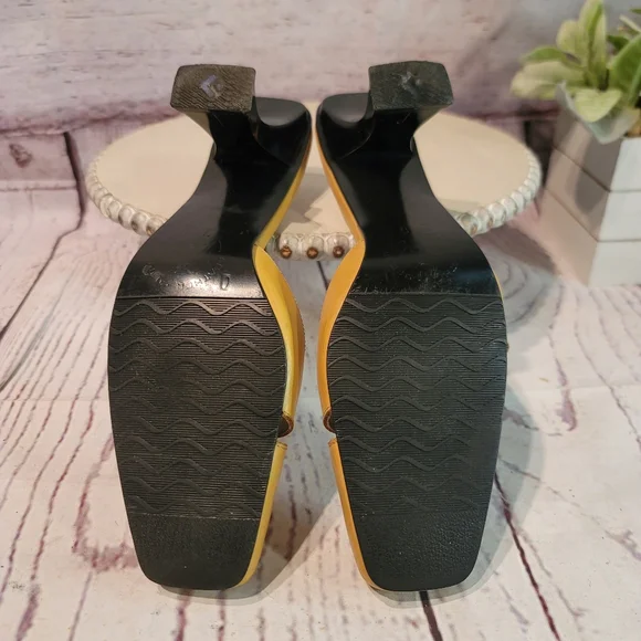 Velez Women's Camal Mustard Heeled Mules Size 36 / US 6 - Picture 11 of 13